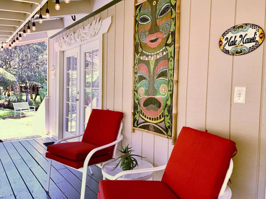 Hau'Oli Place Tiki Cottage In Volcano Bagian luar foto